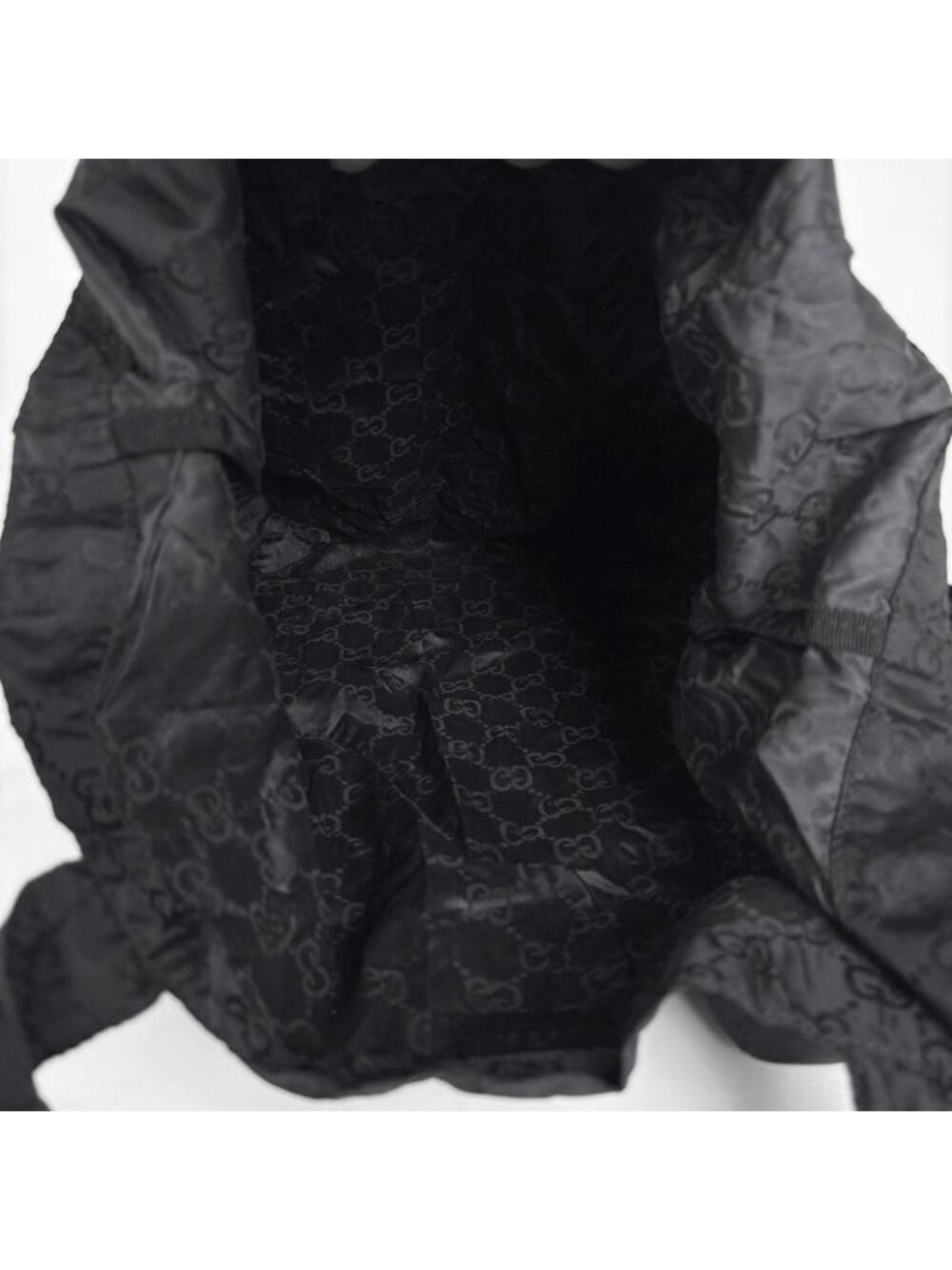 Gucci GG Pattern Eco Teddy Bear Tote Nylon Black - Picture 7 of 9